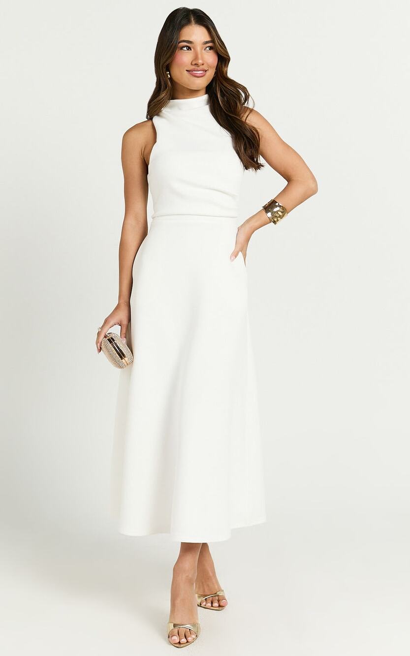 New Showpo Macy Midi Dress High Neck A Line Dress Size Small MSRP $129
